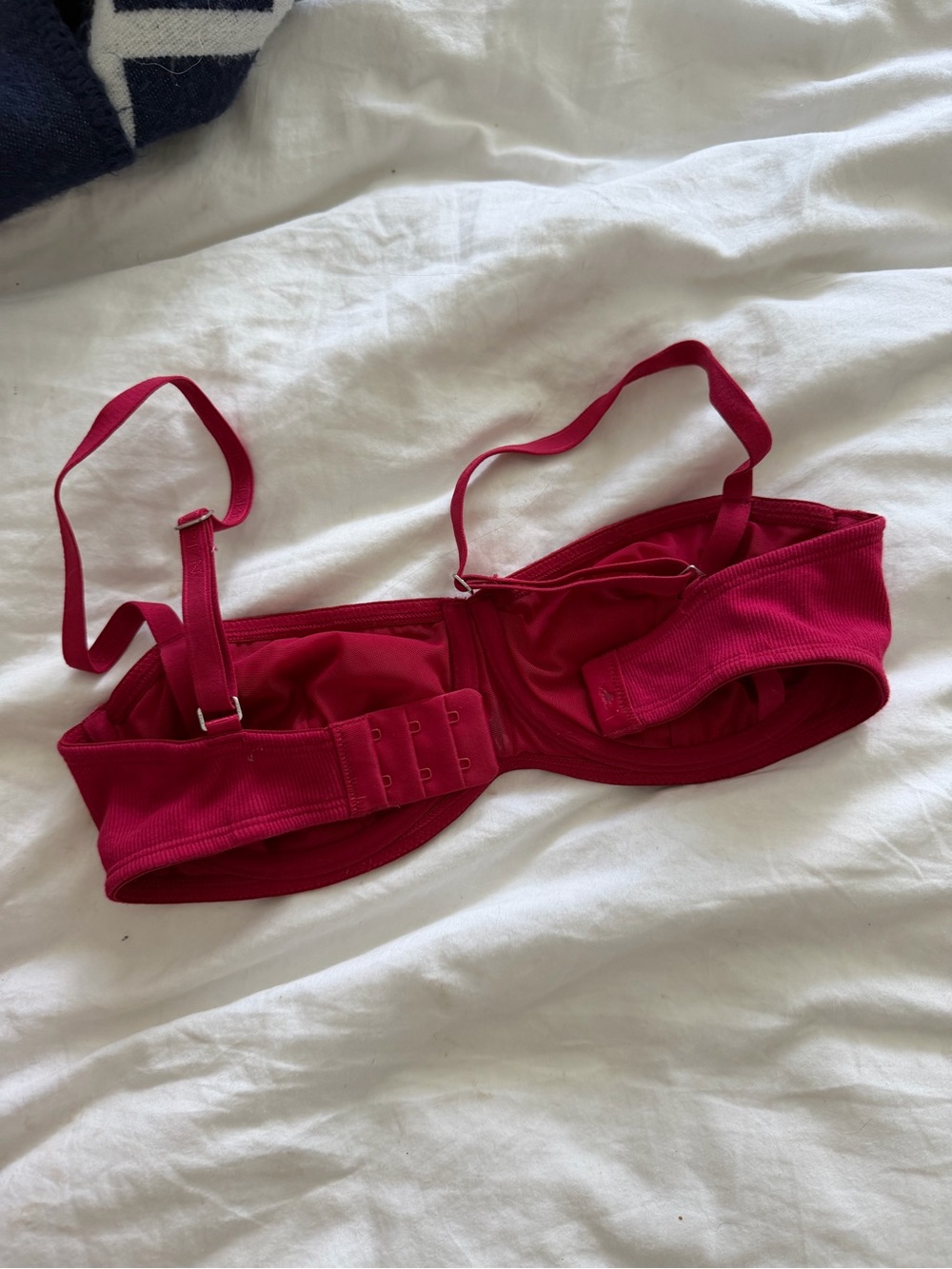 Ralph Lauren Deep Red Underwire Bra with Adjustable Straps